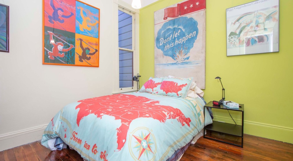 FURNISHED:Historic Victorian in Bernal Heights Prime Location-AMSI