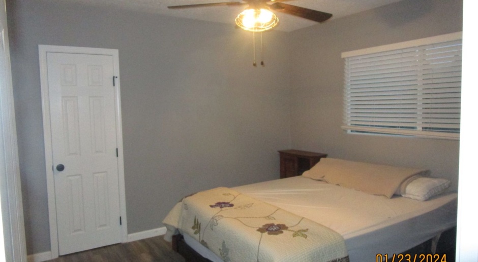 Furnished updated 3BR 2 Bath, 1600SF with garage and rear yard