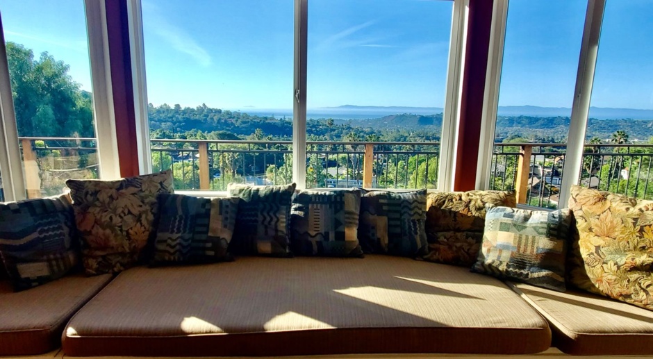 Furnished Home in Santa Barbara Foothills Home with Amazing Views