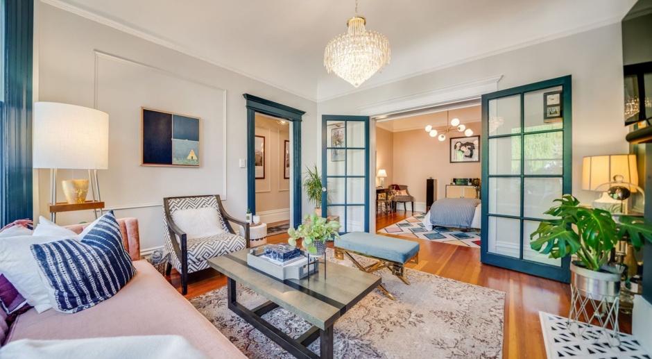 Cole Valley/Ashbury Heights: Remodeled Flat with Luxury Finishes, W/D In-Unit, Shared Yard, Parking & Storage 