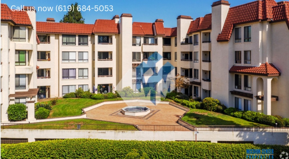 Stunning 1-bedroom condo in The Courtyards, the most prestigious community in Mission Valley West.