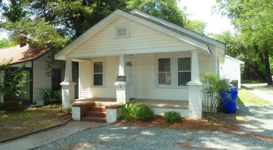 Available for short-term lease only...Incredible location on Cameron Ave. 2 BR + 2 bonus rooms + parking, just blocks to UNC or Franklin St. - Includes water & sewer!