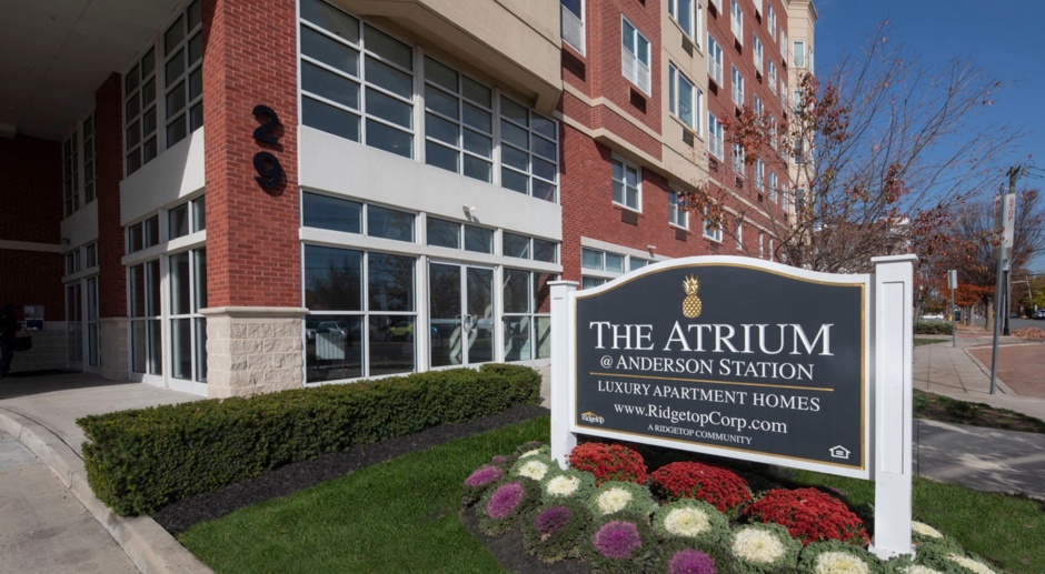 The Atrium @ Anderson Station: In-Unit Washer & Dryer, Cold Water Included, Fitness Center, and Cat & Dog Friendly 