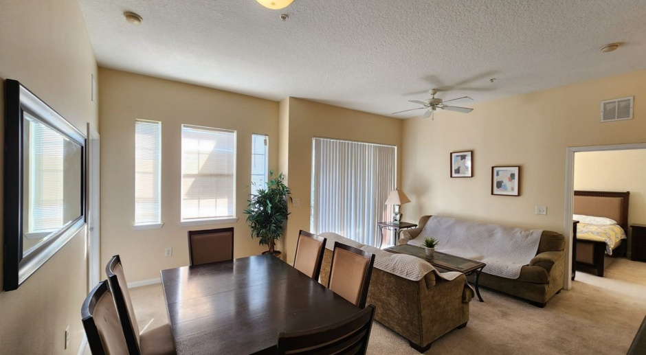 EVERYTHING YOU NEED! Furnished and spacious 2 Bedroom, 2 Bathroom condo